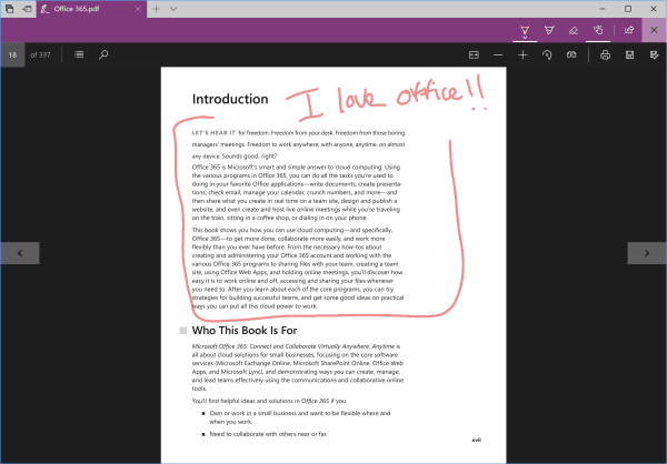 עריכת PDF של Microsoft Edge
