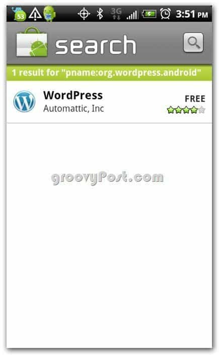 Wordpress של Automattic בחנות אנדרואיד