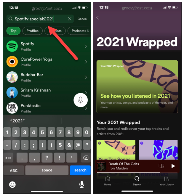 חפש ב-Spotify Wrapped