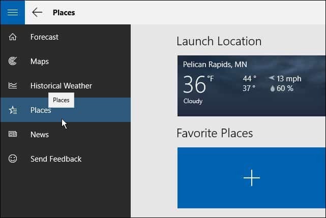 טיפ של Windows 10: הוסף מספר מיקומים לאפליקציית מזג האוויר