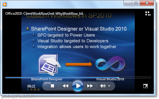 סרטון הדרכה של ClientWorkFlow על פיתוח Microsoft Office / Sharepoint 2010