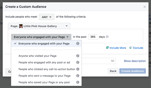 מעורבות עמוד פייסבוק מכוונת לאנשים שקיימו אינטראקציה עם הדף העסקי שלך.