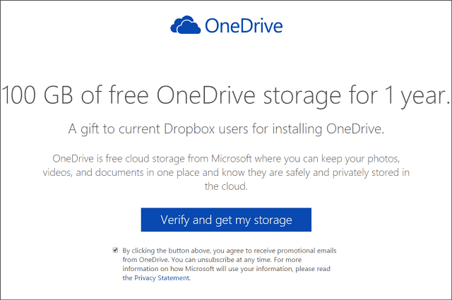 100 GB אחסון בחינם ב- OneDrive למשך שנתיים (מעודכן)