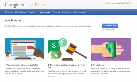 Google AdSense יכול לתת לך מושג לגבי מה כל מיקום באתר שלך עשוי להיות שווה. 