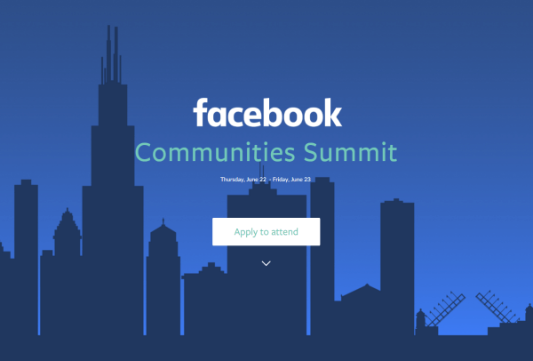 פייסבוק תארח את פסגת קהילות הפייסבוק הראשונה אי פעם ב -22 וב -23 ביוני בשיקגו.