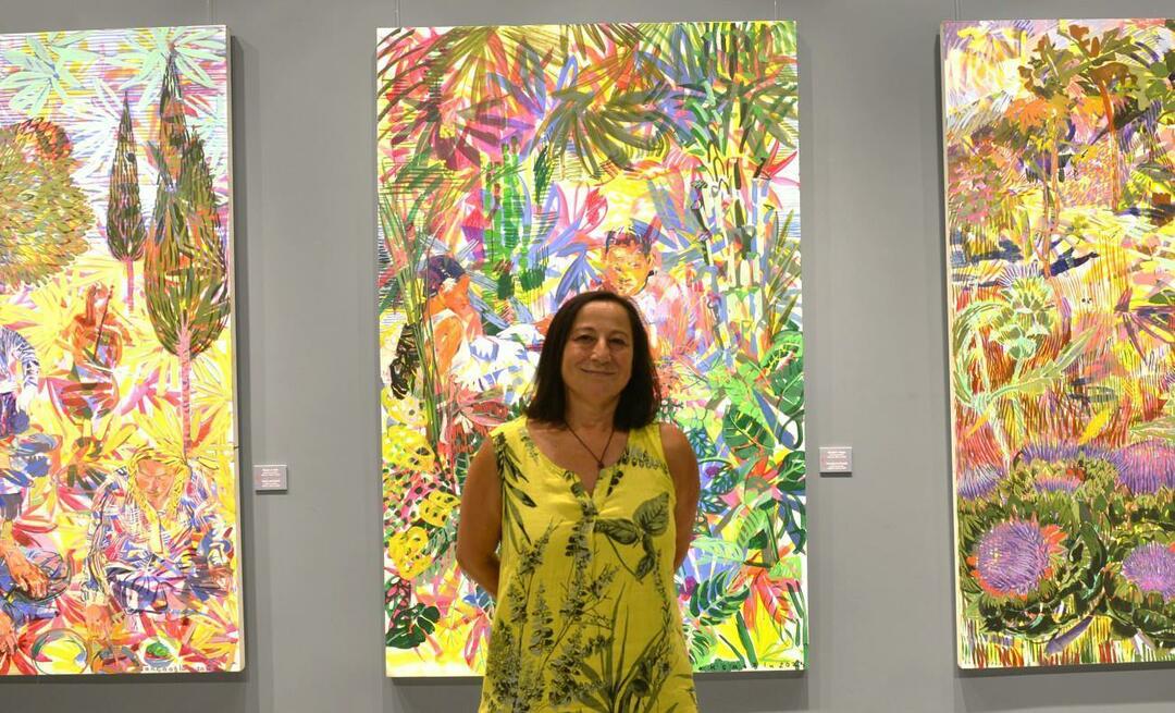 תערוכת הציורים 'הגנים הסודיים' של זליחה אקסוגלו נמצאת בגלריה לאמנות זיראת בנק צ'וקרמבר