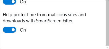 כבה את SmartScreen 2