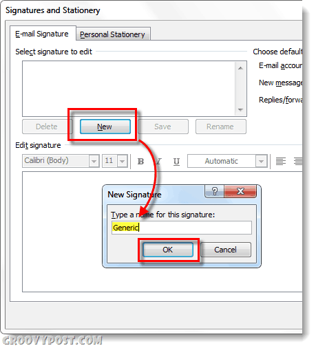 חתימת Outlook החדשה 2010