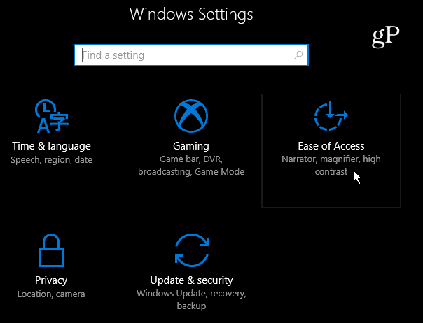 2 קלות גישה של הגדרות Windows 10