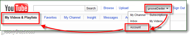 כיצד לגשת לווידיאו ולפלייליסטים בחשבון YouTube שלך