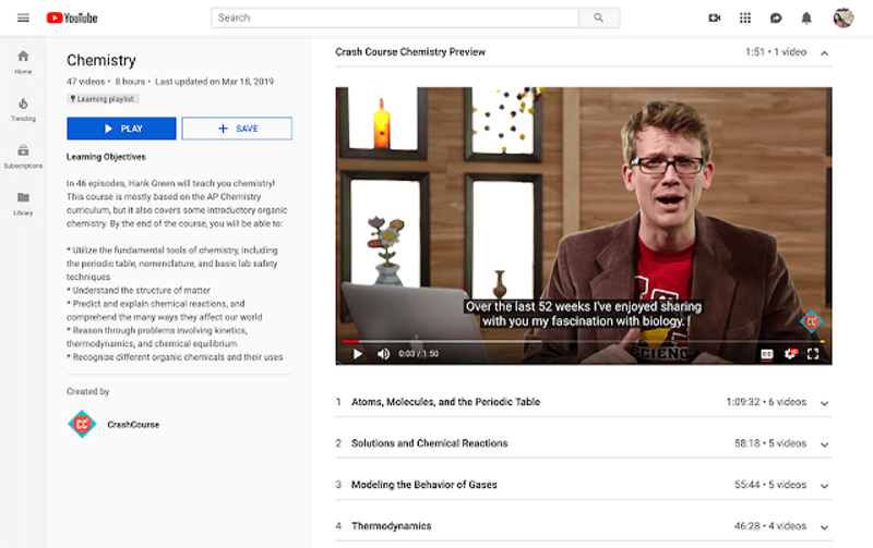 YouTube מציג פלייליסטים למידה כדי לספק סביבת למידה ייעודית לאנשים שמגיעים ל- YouTube ללמוד.
