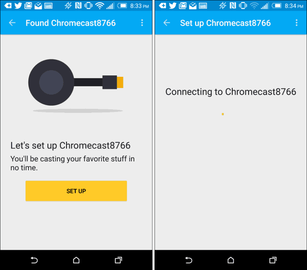 הגדר Chromecast חדש