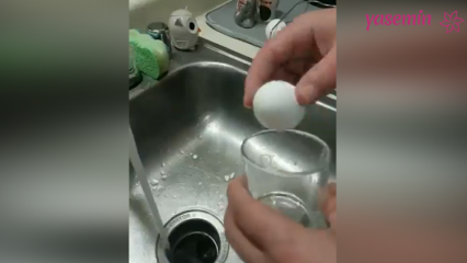 הוא ביצה את הביצה המבושלת בטכניקה כזו.