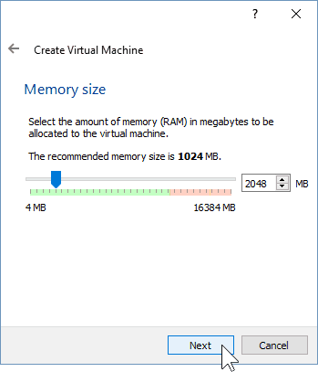 03 קבע גודל זיכרון RAM (התקנת Windows 10)