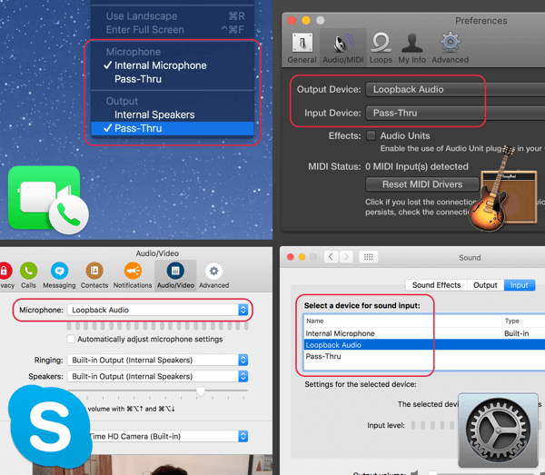 Loopback מאפשר למשתמשי Mac לנתב את האודיו מזום או מסקייפ ל- OBS Studio כדי ללכוד את האודיו של מארח משותף.