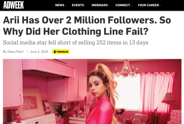 משפיע האינסטגרם ארי עם 2 מיליון עוקבים לא הצליח למכור קו בגדים