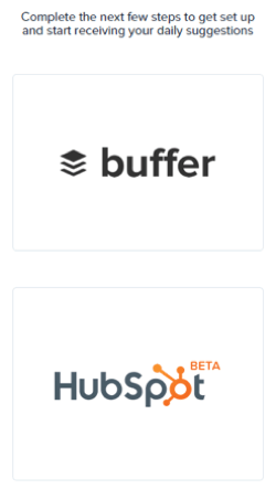 Quuu משתלב עם Buffer ו- HubSpot.