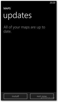 טלפון Windows 8: הורד מפות בינג לשימוש לא מקוון