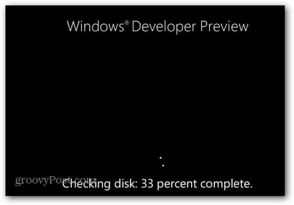 Windows 8 שגיאת דיסק חדש בדיקת תכונה