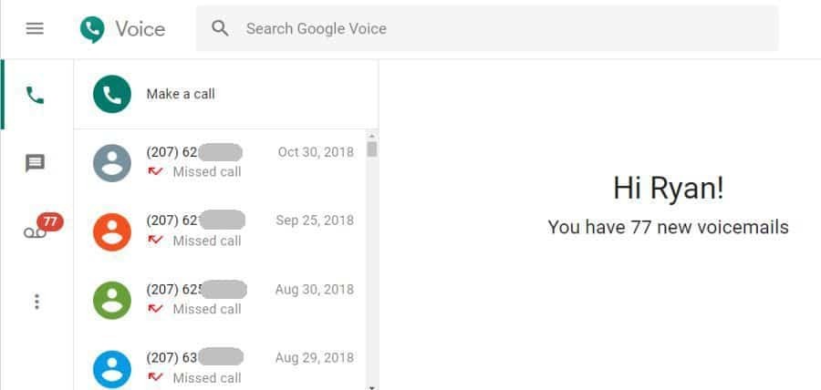 שיחות קוליות של גוגל