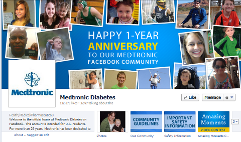 עמוד הפייסבוק של medtronic