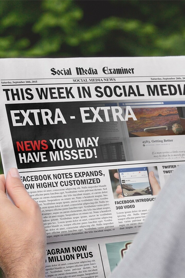 שיפורי הערות פייסבוק: השבוע ברשתות החברתיות: בוחן מדיה חברתית