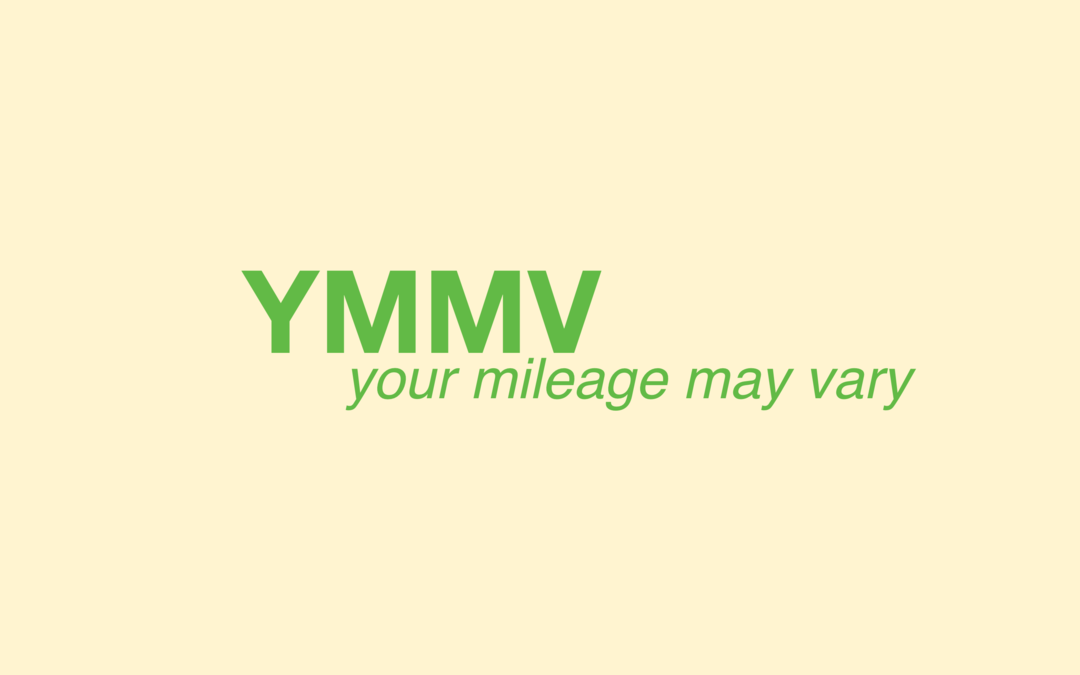 מה פירוש "YMMV" וכיצד אוכל להשתמש בו?