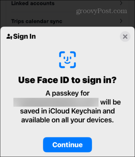 השתמש בזיהוי פנים עם מפתח סיסמה באייפון