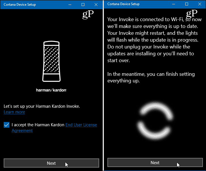 אפליקציית הגדרת המכשירים של Cortana Windows 10