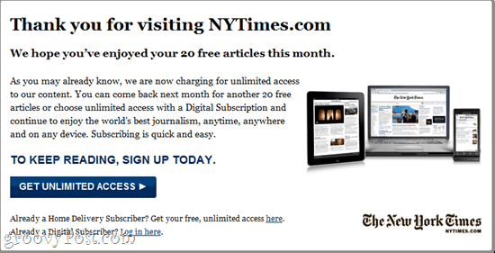 עוקף את NYtimes Paywall
