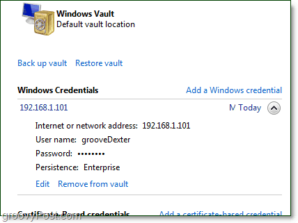 ניתן לערוך אישור מאוחסן מכספת Windows 7