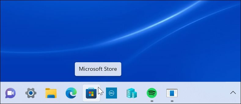 שורת המשימות של Microsoft Store