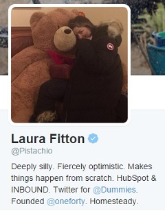 פרופיל הטוויטר של לורה פיטון.