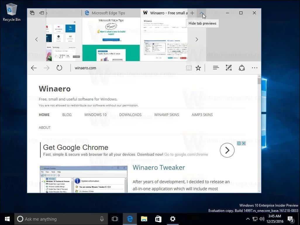 Edge Windows 10 יוצרי עדכון 1703 של מיקרוסופט