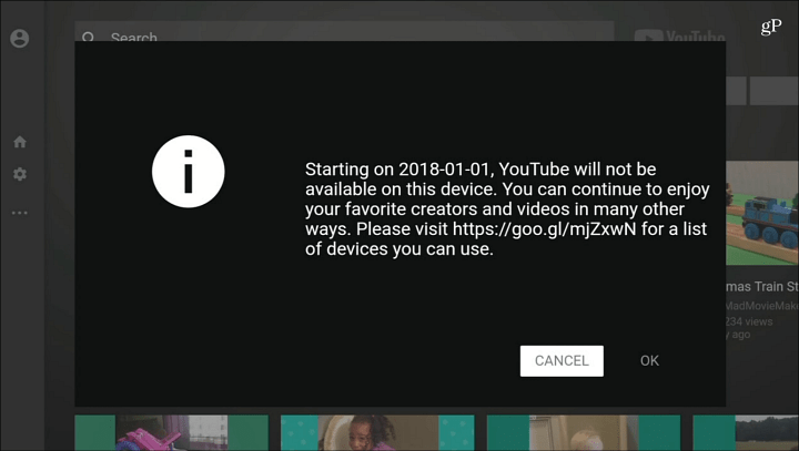 YouTube לא ארוך יותר זמין טלוויזיה טלוויזיה