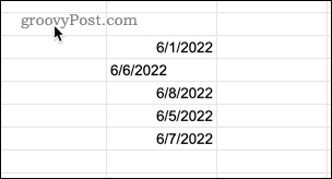 דוגמאות לתאריכים מיושרים ב-Google Sheets