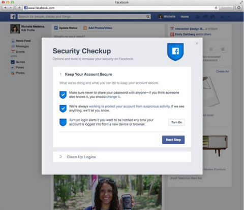 פייסבוק בודקת תכונה חדשה לבדיקת אבטחה