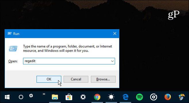 1 הפעל את Regedit Windows 10