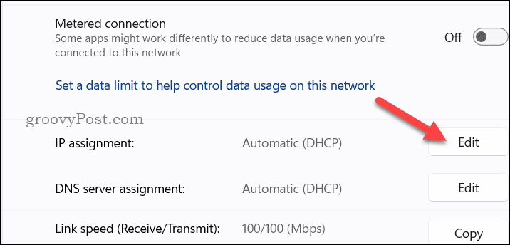 ערוך הגדרות IP ב-Windows 11