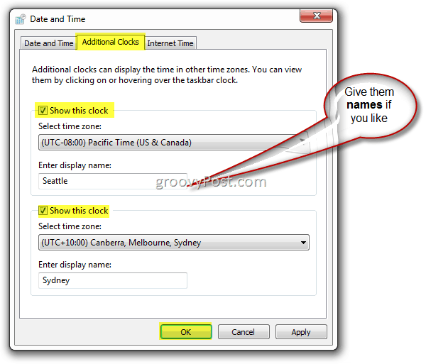 Microsoft Windows 7 מוסיפה שעון נוסף לשורת המשימות