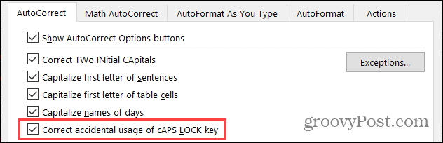 תיקון אוטומטי של Caps Lock ב- Windows