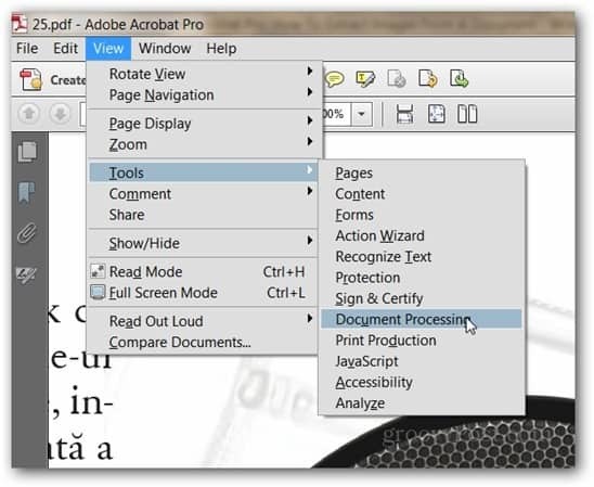 Adobe Adobe Acrobat יצוא תמונות להציג כלים לעיבוד מסמכים