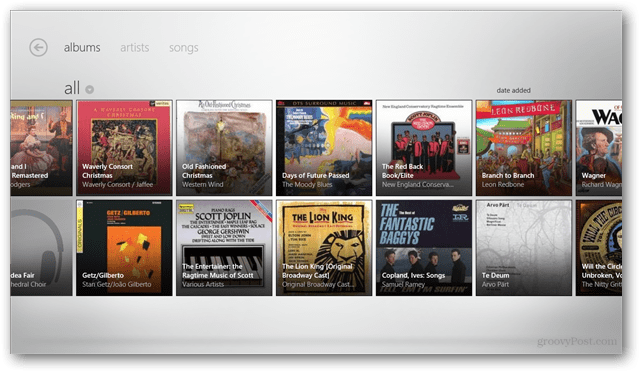 Windows 8: Zune Pass לחיות ב- App Metro Music