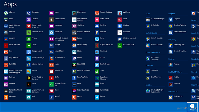 כיצד להציג ולנהל את כל התוכניות והאפליקציות של Windows 8