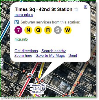 מפות Google אפילו יגידו לך אילו שירותים ניתן להשיג בכל תחנה