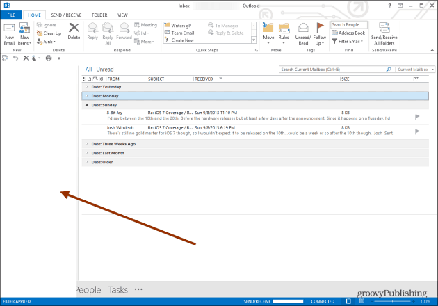 פגיעות פגיעות של Outlook קריטית וכיצד לתקן חלונית תיקיות ריקה של Outlook 2013