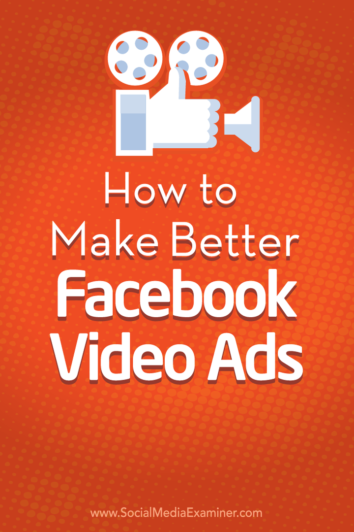 לעשות מודעות וידאו טובות יותר בפייסבוק