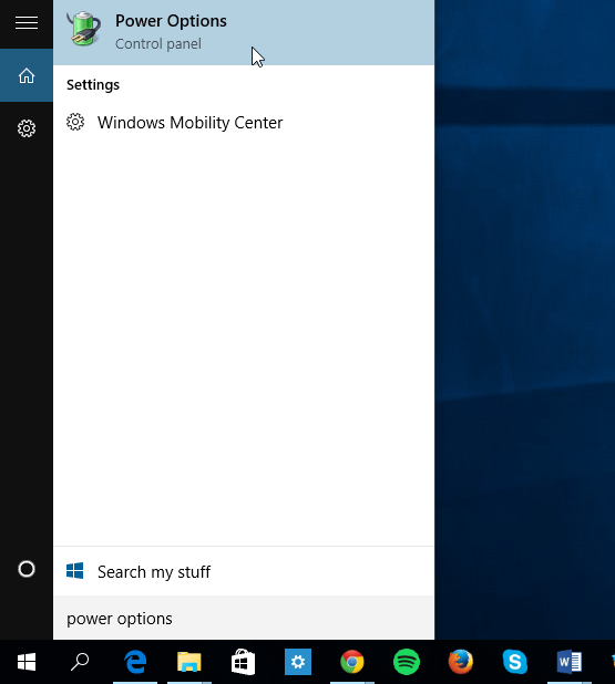 חיפוש Cortana של Windows 10 כבה