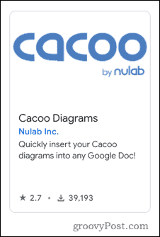 התוסף Cacoo ב-Google Docs