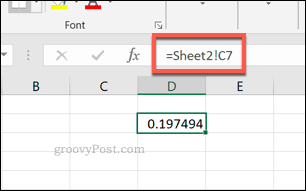 הפניה לתא גיליון עבודה יחיד ב- Excel
